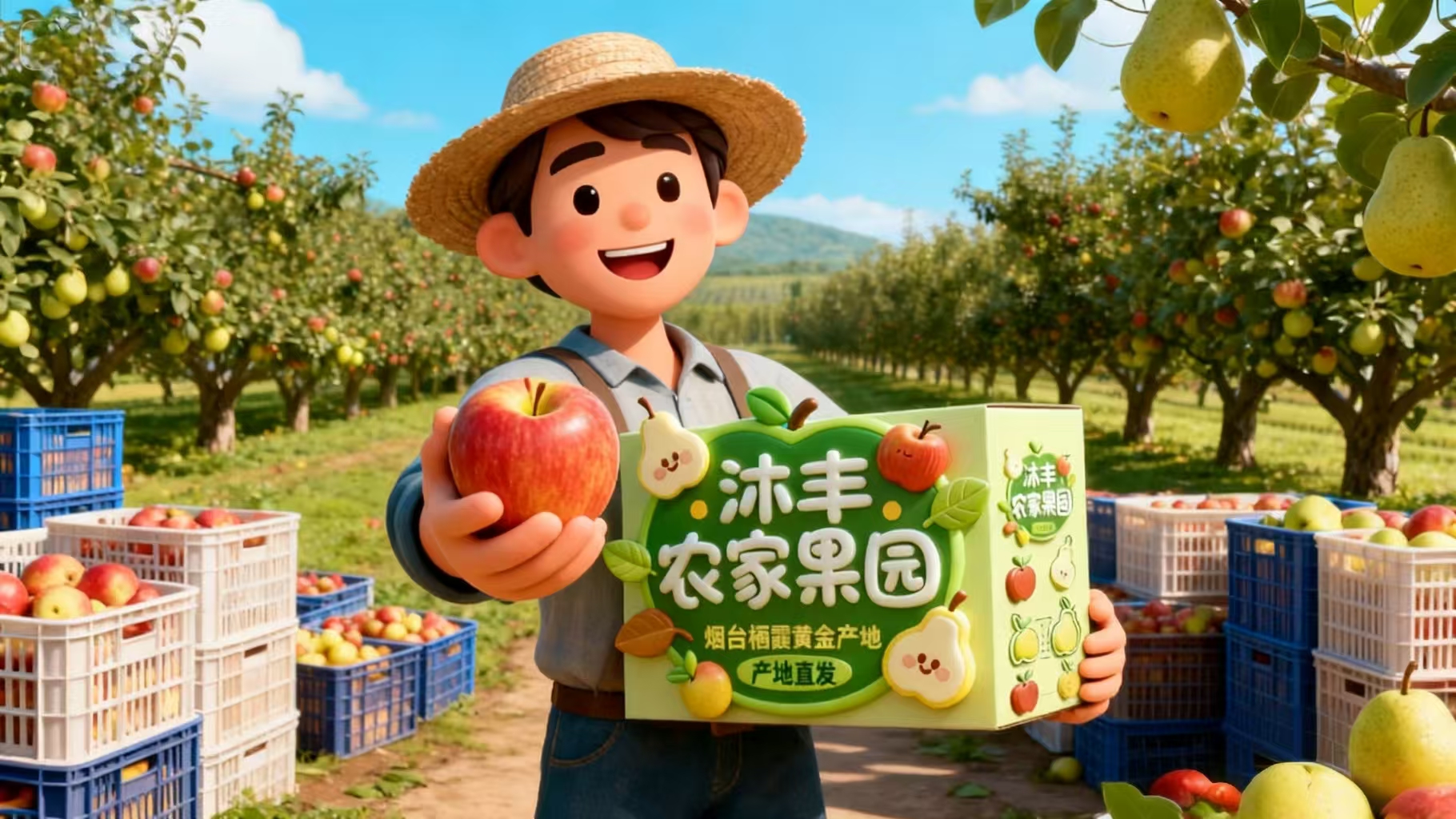 烟台栖霞红富士苹果按果径规格分拣装箱
